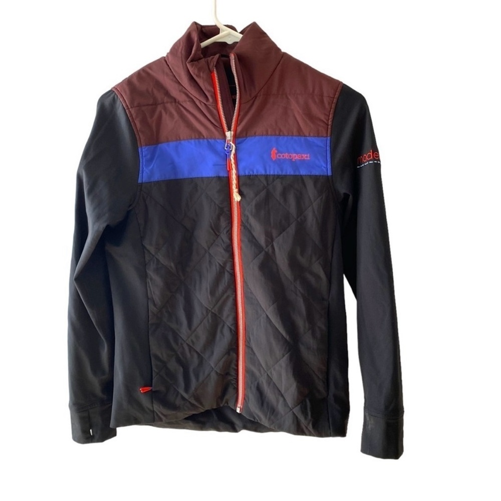 Cotopaxi Colorblock Jacket Black Maroon Blue size XS **LOGO**